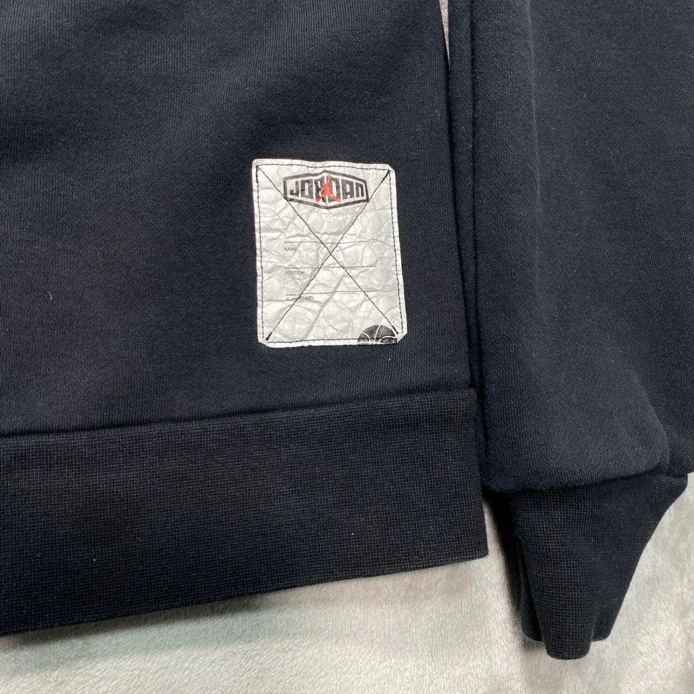 Jordan Nike Shirt Mens M Fleece Crew‎ Neck Pullover Sweatshirt Jumper Black